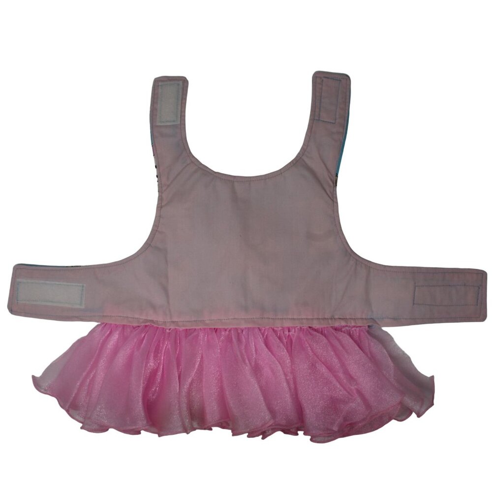 Handmade Ballerina Zoo Animal Theme Designer Small Dog Embellished Dress Pink - Picture 3 of 4